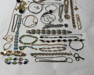 37 Pc. Estate Costume Jewelry Bracelets Lot, Vintage Fashion Accessories
