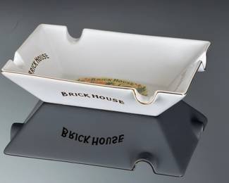 Brick House Selected Tobacco Vintage Ceramic Cigar Ashtray Porcelain