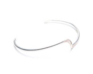 Vintage Wedow Sterling Silver Modernist Wave Cuff Bracelet - 4.7g