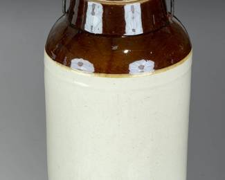 Vintage Western Stoneware Monmouth ILL. USA Crock Preserve Jar w/ Lid