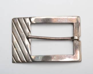 Vintage Mexican Silver Belt Buckle by Doris Silver, Corpus Artisans Mexico