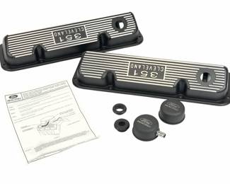 Ford Racing NOS 351 Cleveland Valve covers M-6582-C351BK Black Aluminum Set