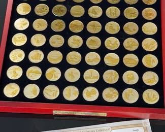 US Statehood Quarters Collection Set, Gold & Silver Highlighted Commemorative