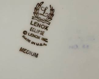 Lenox Eclipse China Set, 62 Pc, Fine Dinnerware Service, Gold Trim
