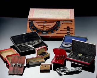 Starrett, Mauser, Tesa Machinist Tools Lot Vintage Micrometers Gages