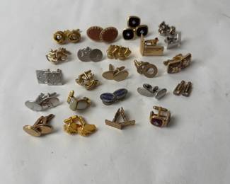 25 Pair Vintage Costume Cufflinks Men's dress Shirt Accessories Lot