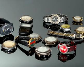 Vintage Wristwatch Lot for Parts/Repair: Military, Gucci, Seiko, Casio, Swatch, Snoopy