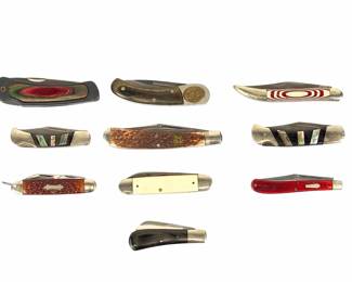 Vintage Pocket Knives Lot (10) w/ Camillus, Schrade, Multi-Tools, Pearl Inlay