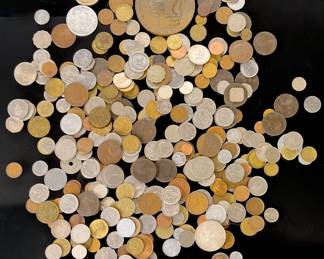 Large Unsearched World Coin Lot, Antique & Modern, 4lbs Bulk Collection