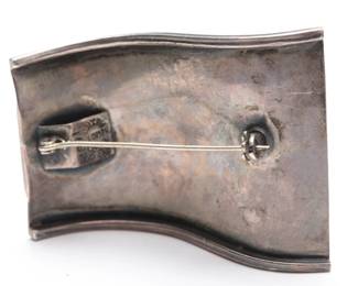 Vtg Taxco Mexican Sterling Silver Abalone Brooch Pin - Exquisite Craftsmanship