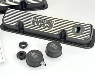 Ford Racing NOS 351 Cleveland Valve Covers M-6582-C351BK Black Aluminum Set