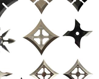 Vintage Valor Japan & Chinese Throwing Stars Shuriken Lot (10) Carbon/Surgical Steel