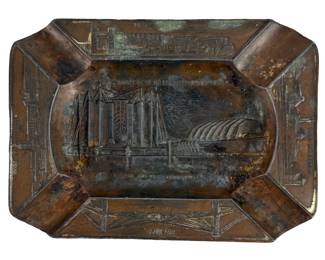 Lot 3 Vintage 1933-34 Chicago World's Fair Ashtrays Souvenirs Century Progress