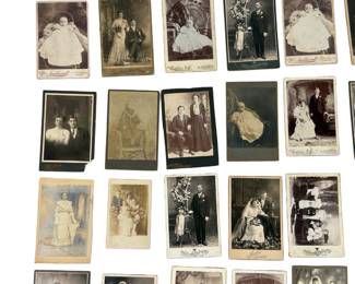 Antique Photo Portrait Cabinet Cards Large Lot Victorian Edwardian Chicago