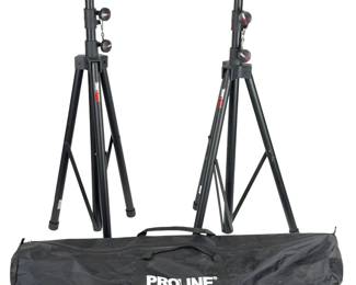 Proline PA Speaker Stands Pair w/ Carry Case. - Lotof 2 Pro Audio Equipment