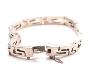 Vintage Mexican 950 Sterling Silver Link Bracelet TP-52, 36.5g