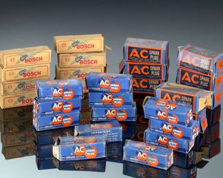 Vintage AC Delco & Bosch Spark Plug Lot - AC 45, 46, 76, Bosch W145T2