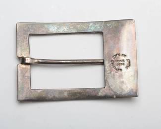 Vintage Mexican Silver Belt Buckle by Doris Silver, CORPUS Artisans Mexico