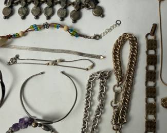 37 Pc. Estate Costume Jewelry Bracelets Lot, Vintage Fashion Accessories