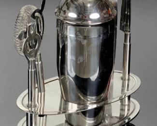 Stainless Steel Cocktail Bar Set, Pier One Imports Barware Shaker & Tools