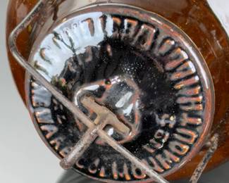 Vintage Western Stoneware Monmouth ILL. USA Crock Preserve Jar w/ Lid