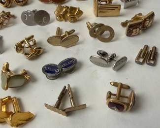 25 Pair Vintage Costume Cufflinks Men's Dress Shirt Accessories Lot