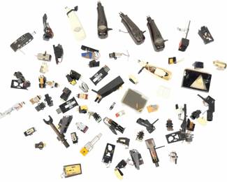 Vintage Turntable Phono Cartridges Headshells Parts Lot - Shure, Denon, Sony, Garrard