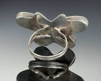 Sterling Silver & Opal Butterfly Ring