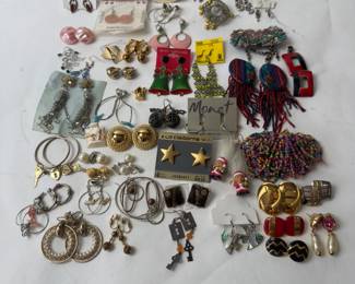 Large Mixed Lot of 50+ Costume Earrings - Vintage & Modern Fashion Jewelry