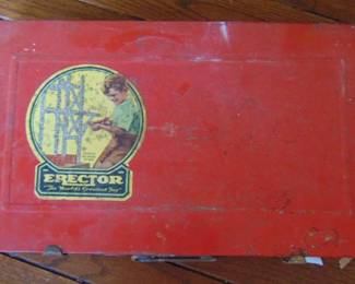 One of Two Erector sets, case.