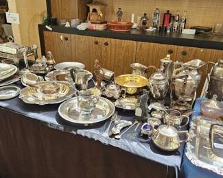 Assortment of silverplate items, items sold separately.