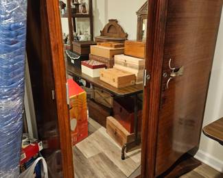 Art Deco Style wardrobe, with mirror door.