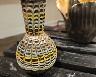 Rare Roman glass medicine bottle.