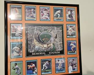 Memorial Stadium and O's players.