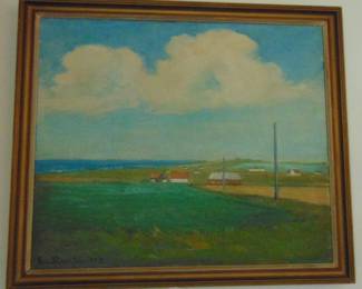 Fritz Schroder lanspace, oil on canvas.