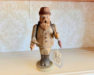 Vintage wooden GERMAN DUCK HUNTER INCENSE BURNER