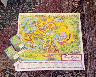 c.1972 Walt Disney Park Guides and Map