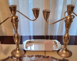 Sterling Duchin Creations 3pc Candelabras