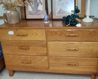 Six Drawer Ranch Oak Dresser