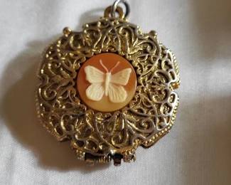 Vintage Corday Butterfly Pendant 