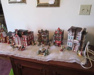 Lit Christmas Village