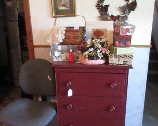 3 drawer chest & office chair