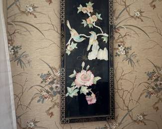 Mid-century. Chinoiserie abalone art 