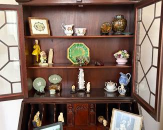 Chippendale secretary with so many tiny treasures 