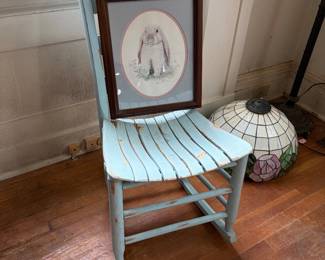Sweet child’s rocker and bunny print 