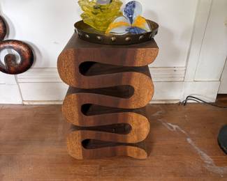 Modern side table- so heavy! 