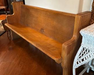Vintage church pew bench