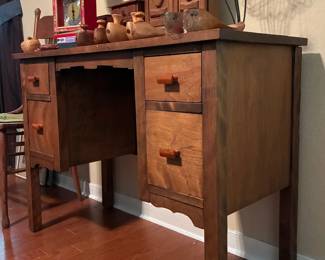 Wood writing desk