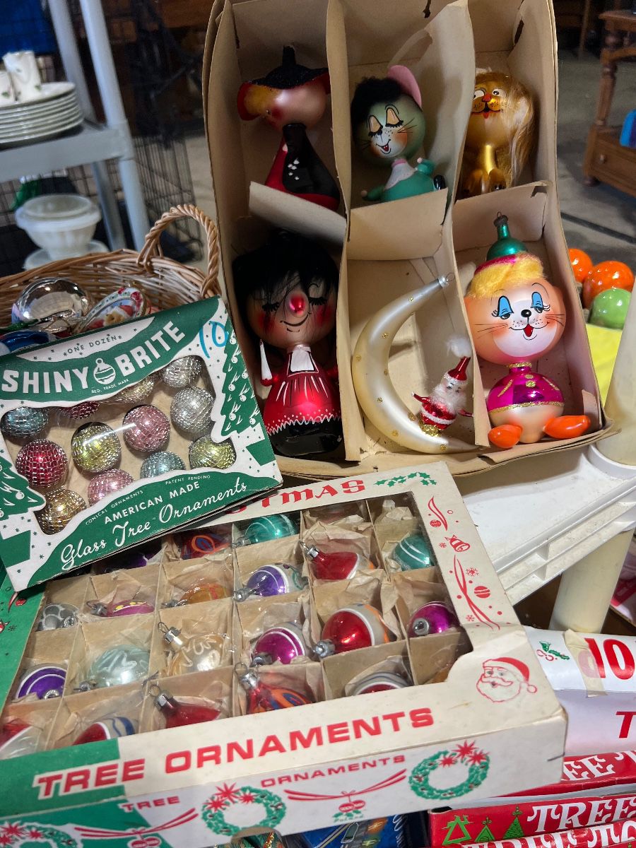 Shiny bright vintage Christmas ornaments