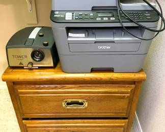 Brother printer +  Vintage Sears Tower slide projector